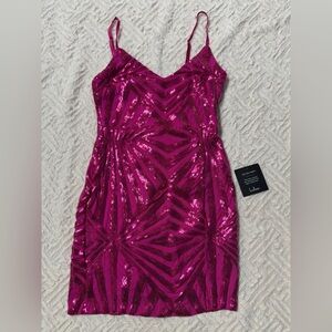 Lulu's Pink Sequin Dress Size Small Brand New